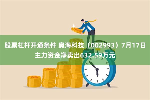 股票杠杆开通条件 奥海科技（002993）7月17日主力资金净卖出632.59万元