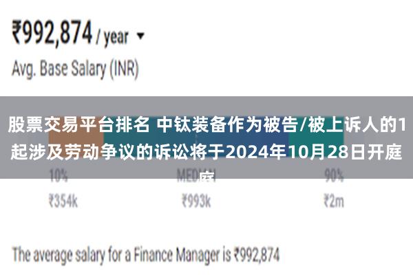 股票交易平台排名 中钛装备作为被告/被上诉人的1起涉及劳动争议的诉讼将于2024年10月28日开庭