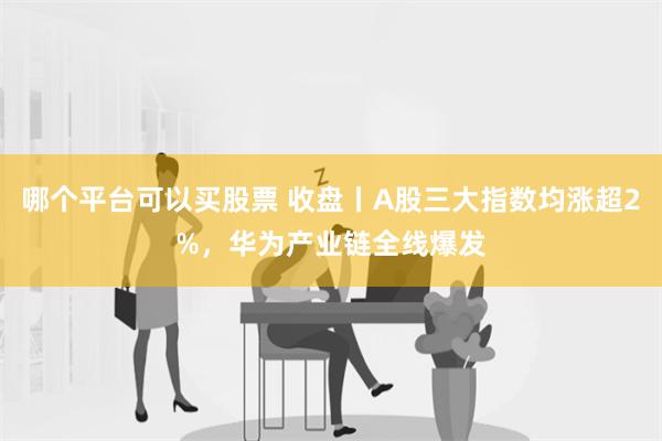 哪个平台可以买股票 收盘丨A股三大指数均涨超2%，华为产业链全线爆发